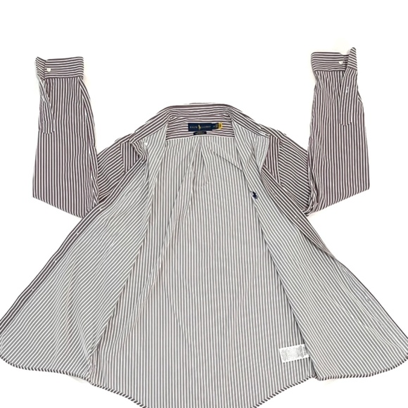 Ralph Lauren Slim Fit Performance Button Down | Size:Medium | Color: Burgundy - Picture 4 of 11